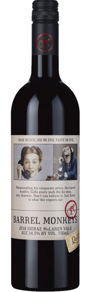 Redhead's Studio - BARREL MONKEYS SHIRAZ - MCLAREN VALE