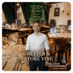 Eksklusiv vinaften med 6-retters menu og 7 store vine på Restaurant Teddy